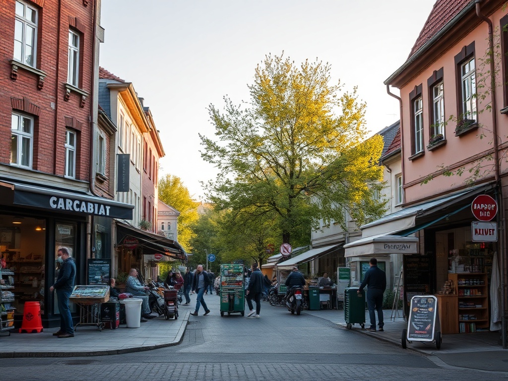Mapa Łaskarzewa z zaznaczonymi obszarami inwestycji współfinansowanych z Funduszy Europejskich.