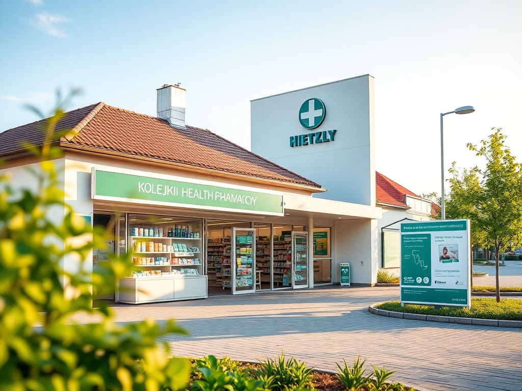 Ilustracja przedstawiająca kolejkę pacjentów do lekarza w Łaskarzewie, symbolizująca kolejki do specjalistów.